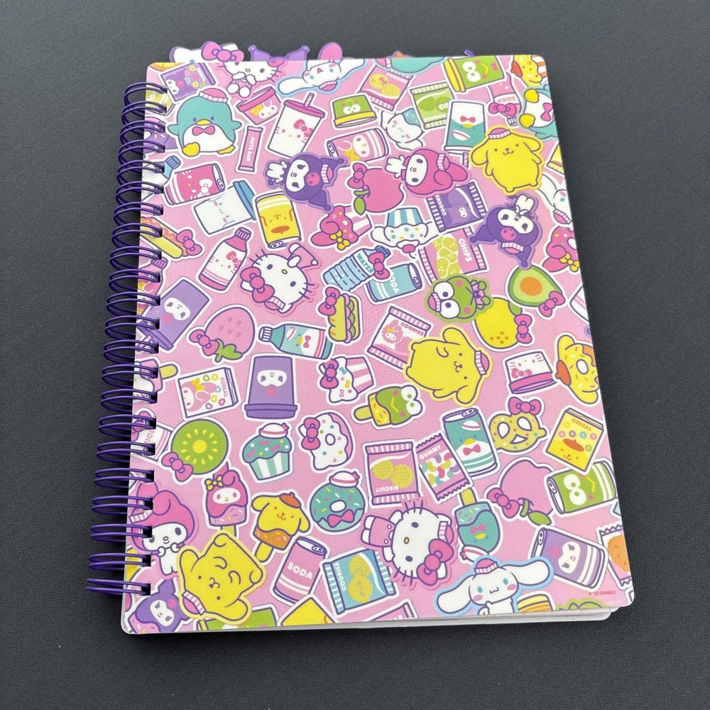 Hello Kitty and Friends‎ Spiral Journal — Kawaii Snack Shop Notebook w/ Tabs